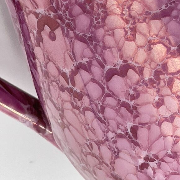 VTG RCW Retsch Co Creamer Pitcher Iridescent Crackleware Bavaria Germany Pink 5" - Picture 6 of 7